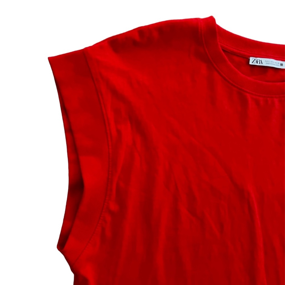 Zara Red Sweater with slouch sleeves - Picture 2 of 5